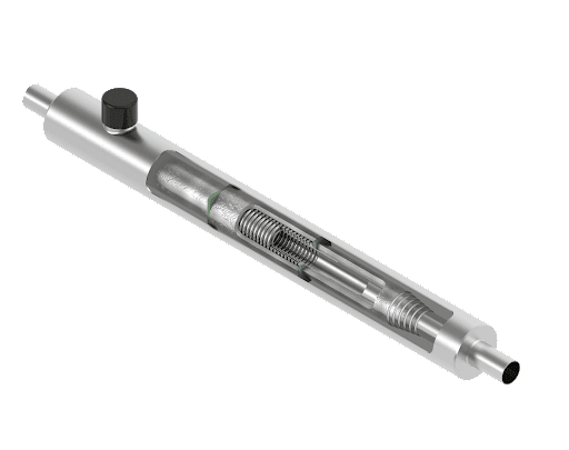 Cross-section of a vacuum-insulated transfer line (VIP).
