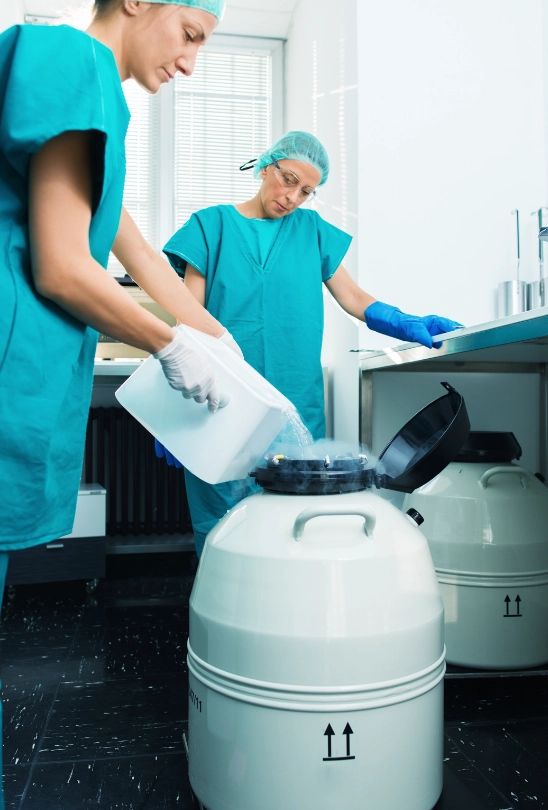 Liquid nitrogen container