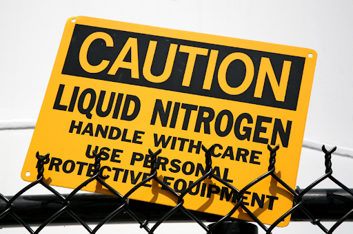 liquid nitrogen caution sign